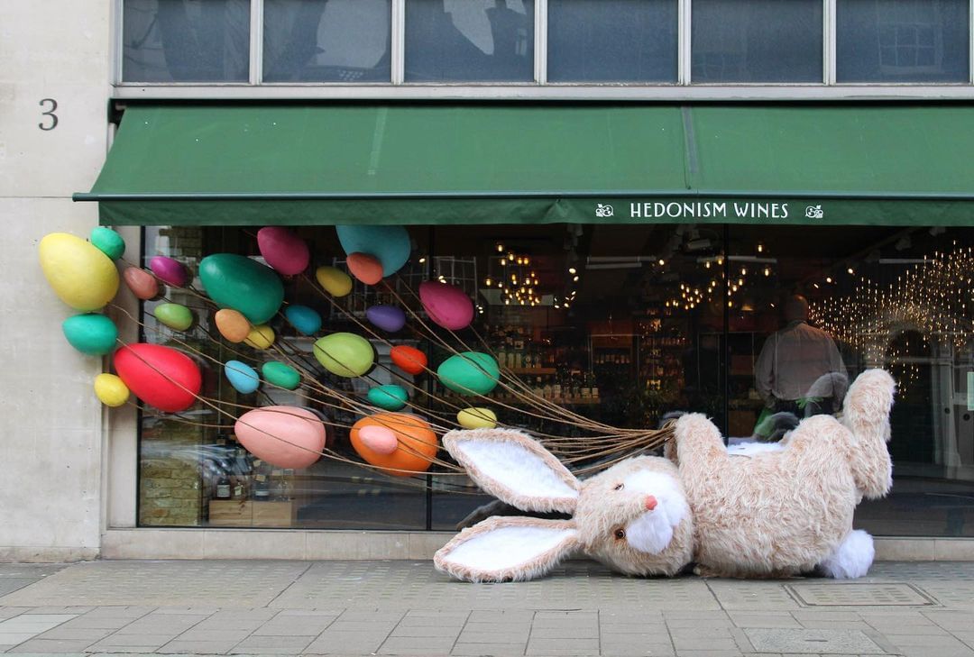 Easter bunny display in london