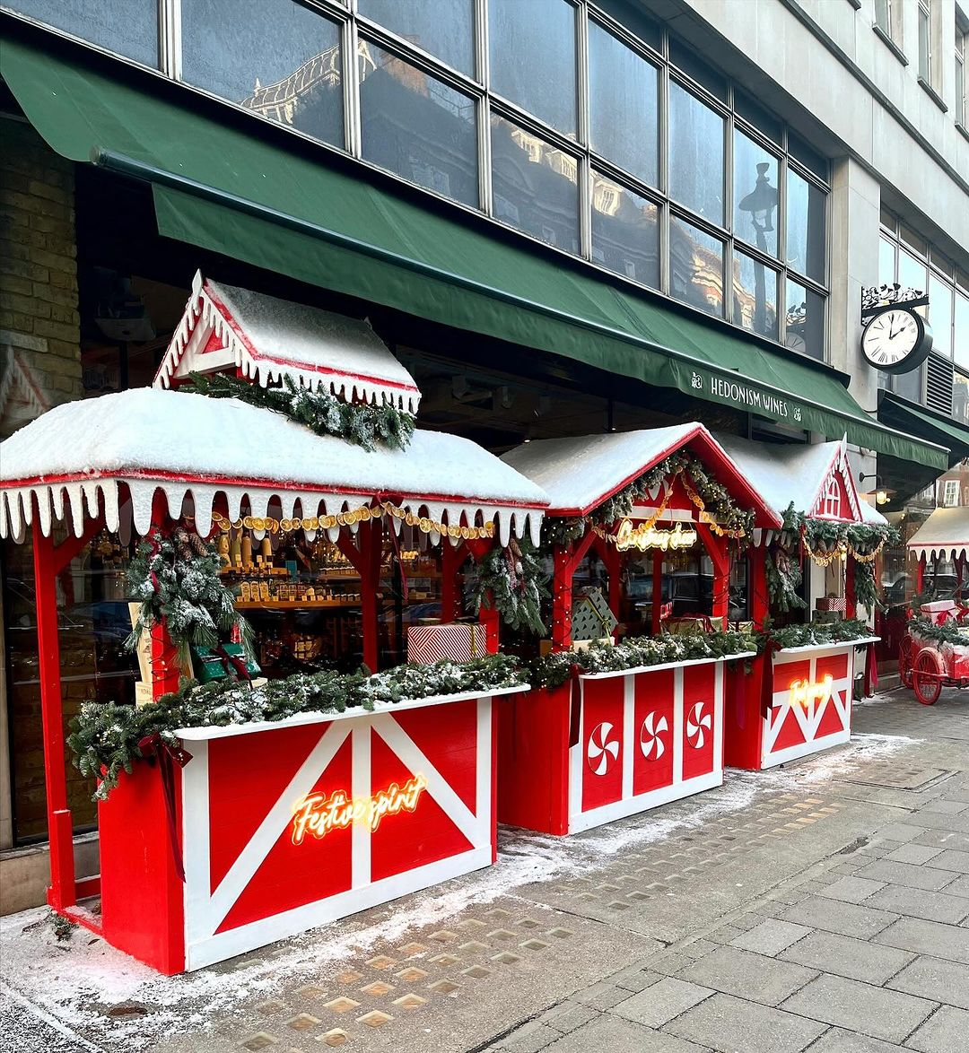 Christmas market shop retail display london