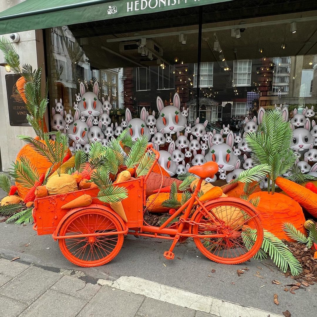 Easter bunny rabbit london knightbridge mayfair display